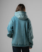 Washed Teal Castle Zip Hoodie