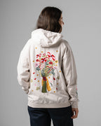 Silver Eternal Flowers Quarter-Zip Hoodie