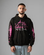 Washed Black Castle Zip Hoodie