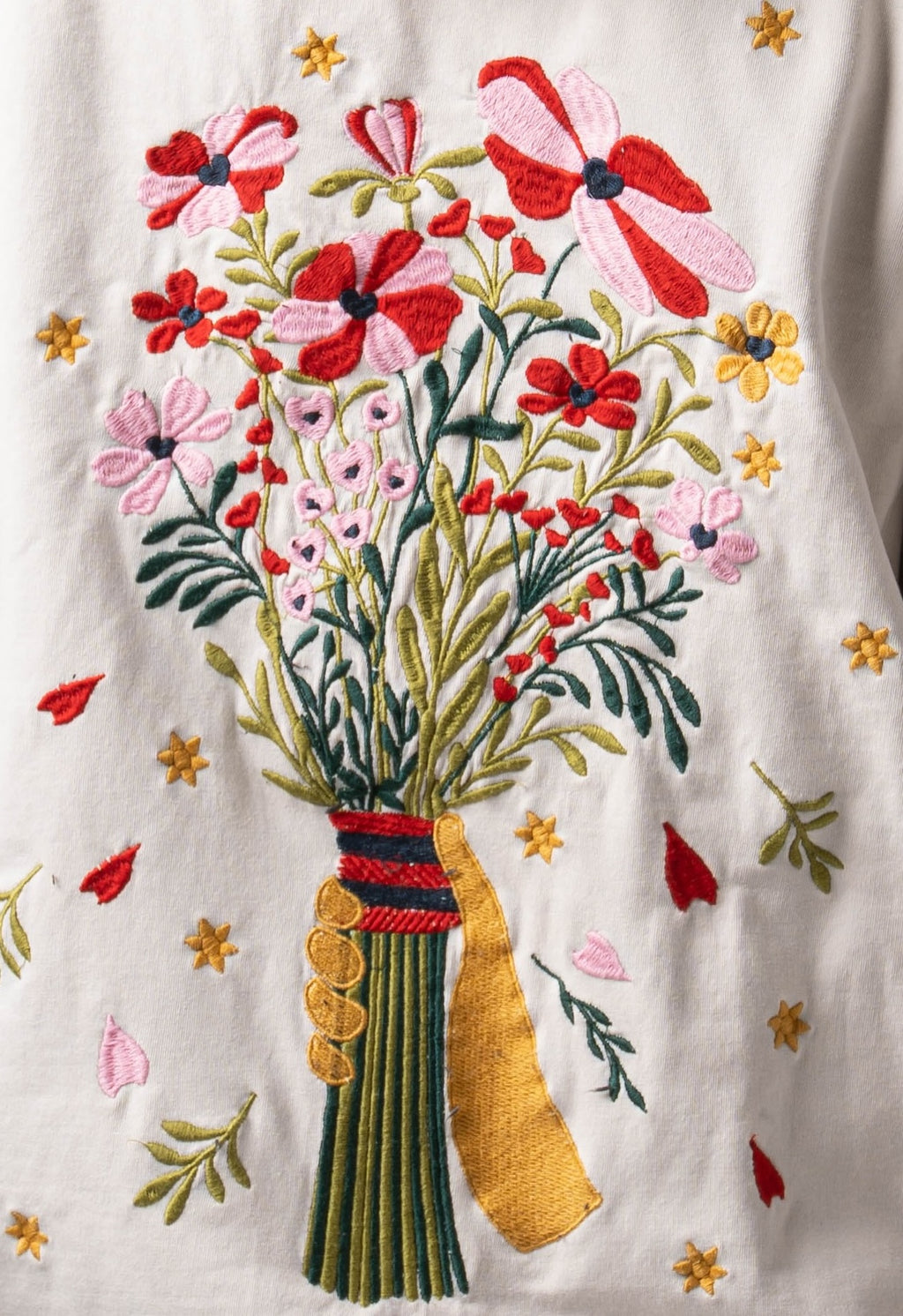 Silver Eternal Flowers Quarter-Zip Hoodie