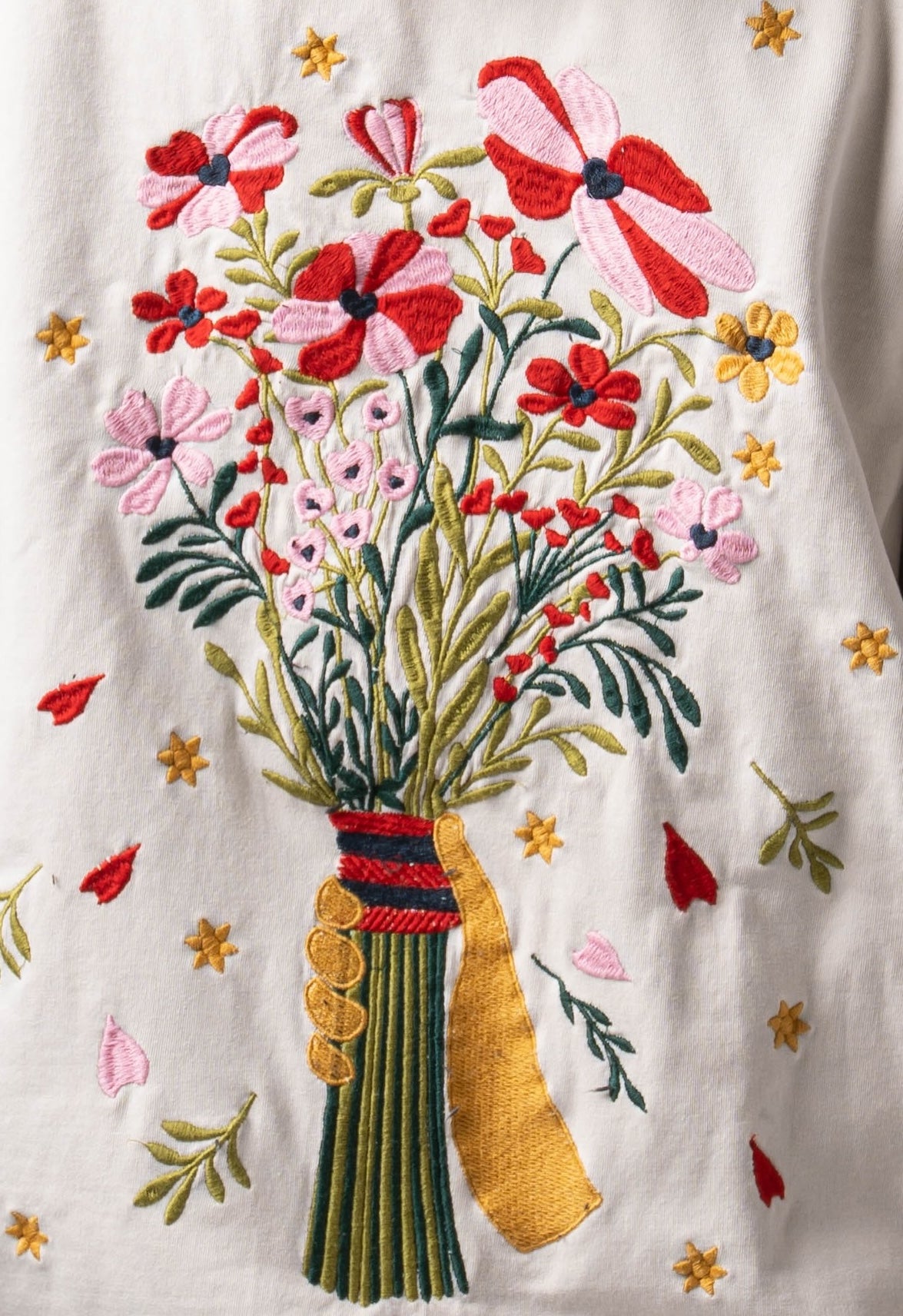 Silver Eternal Flowers Quarter-Zip Hoodie