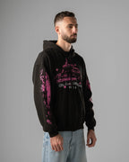 Washed Black Castle Zip Hoodie