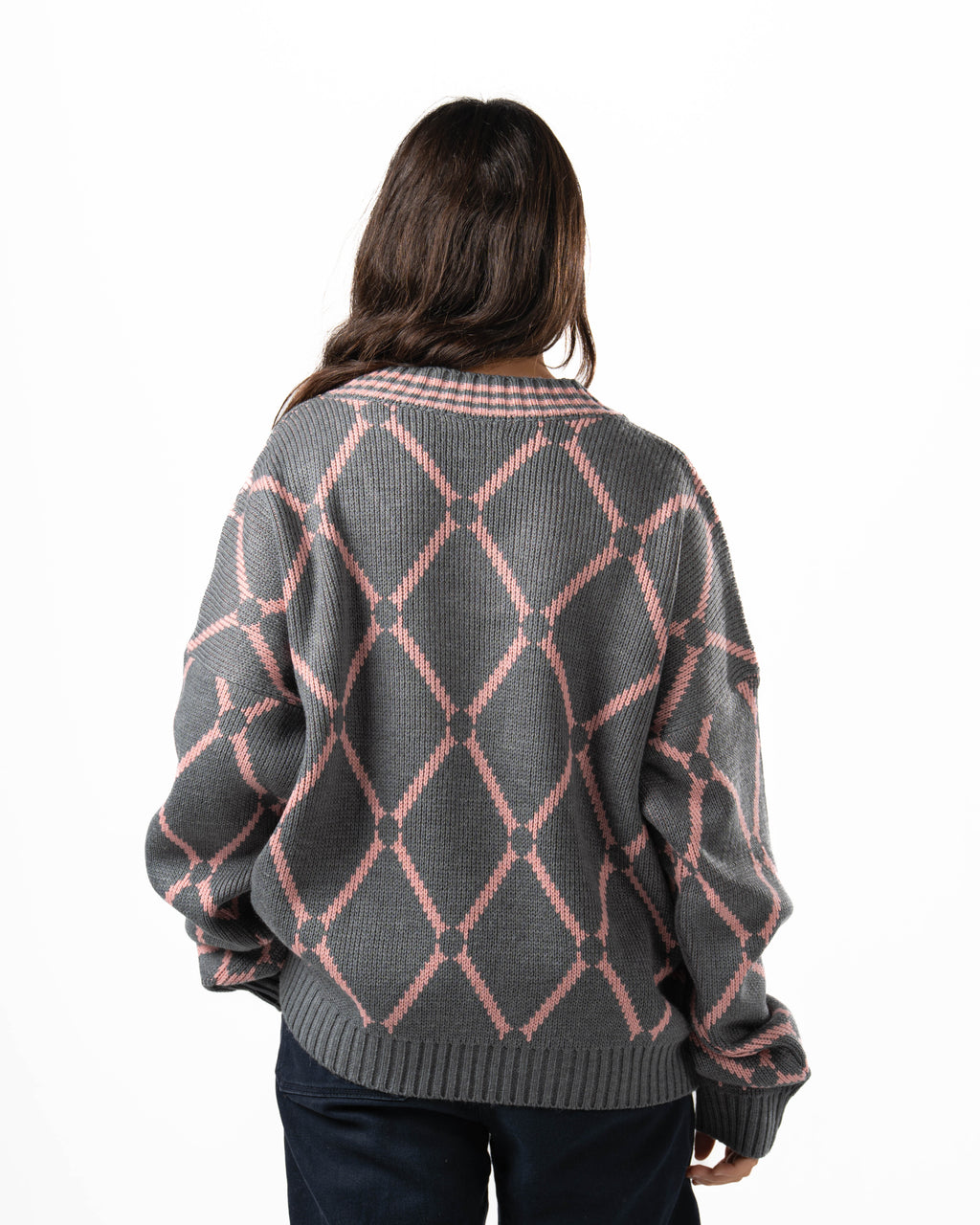 Grey Checkered Pullover